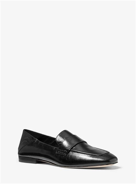 michael michael kors emory leather loafer|Emory Crinkled Leather Loafer .